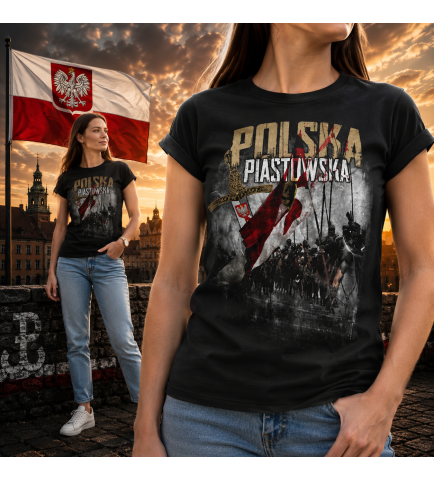 Koszulka damska POLSKA PIASTOWSKA